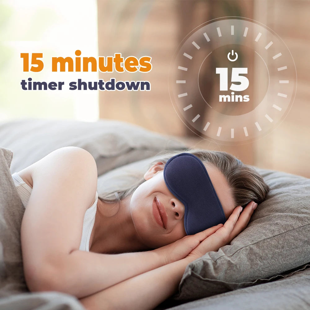 Hot Compress Electric Steam Eye Mask 3D Massage Constant Temperature Smart Timing Sleep Shading Sleeping Mask Eye Relief