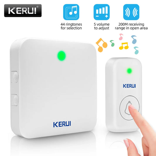 KERUI M537 Wireless Doorbelll 120 Meters Long Transmission Distance Door Bell Welcome Chime with 44 Songs Melodies for Home