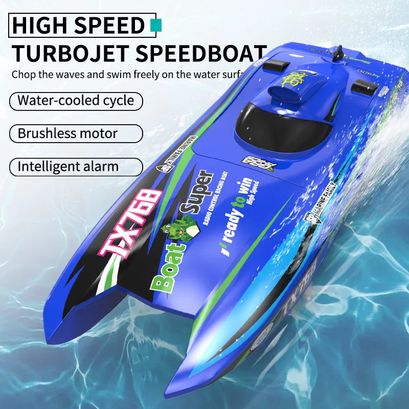 TX768 RC Boat 2.4G Brushless High Speed Remote Control Ship 30km/h Professional Speedboat Watercraft Toys Boys Gift
