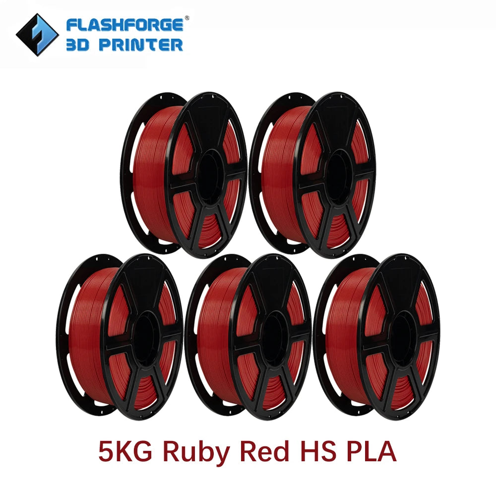 FLASHFORGE 5pcs/lot High Speed PLA/ PETG/ ASA 3d Printer Filament 1.75mm High Toughness Sealed Packaging No Plugs No Warping Low Shrinkage 3d Printer Material