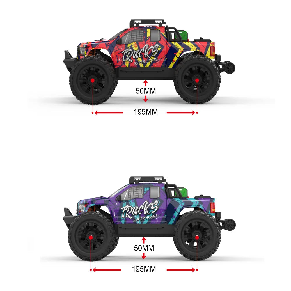 JIUSI PT14R MT14R V3 1/14 RC Racing Car 3S Battery 4WD 80km/h Brushless Motor 2.4G Remote Control High Speed Off-road RC Truck